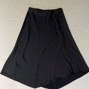 A new day  Black high rise midi skirt
